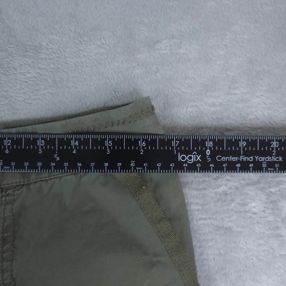Liz Claiborne Lizwear Cargo Pants Women 10 Olive Green Utility Cropped Y2K - Picture 8 of 11